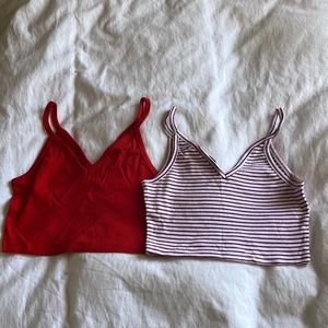 Zara v-neck cropped top, S